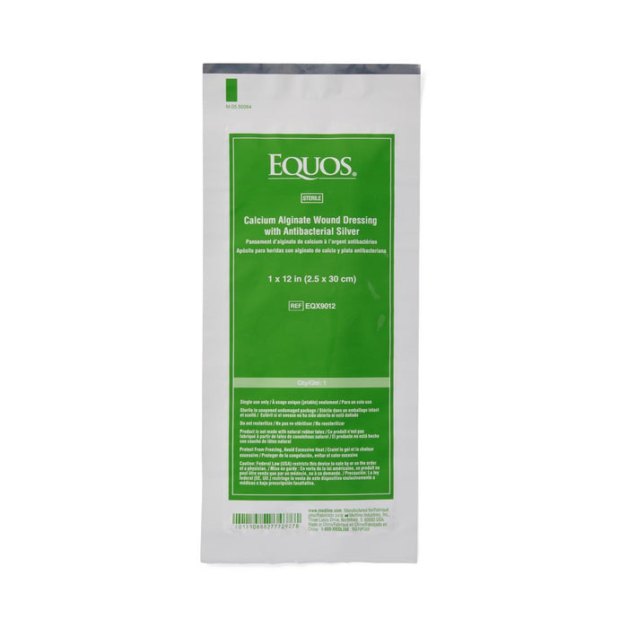 Equos Calcium Alginate Wound Dressing with Silver 1" x 12" - EQX9012 - Medical Supply Surplus