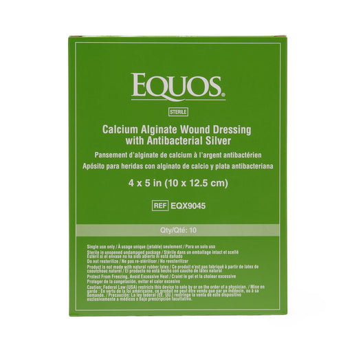 Equos Calcium Alginate Wound Dressing with Silver 4" x 5" - EQX9045 - Medical Supply Surplus