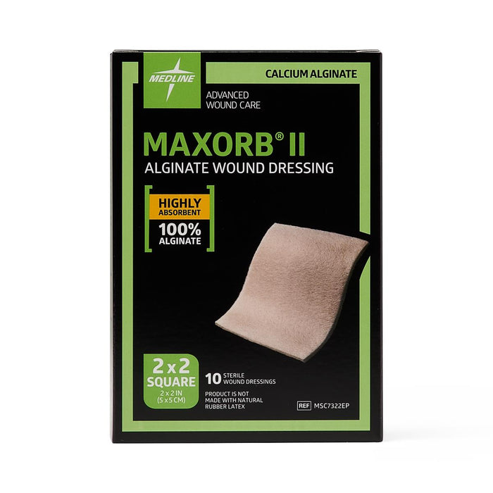 Maxorb II Alginate 2" x 2" Dressing - MSC7322EP - Medical Supply Surplus