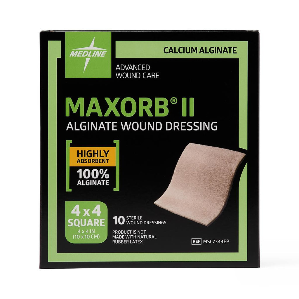 Maxorb II Alginate 4" x 4" Dressings - MSC7344EP  Medical Supply Surplus