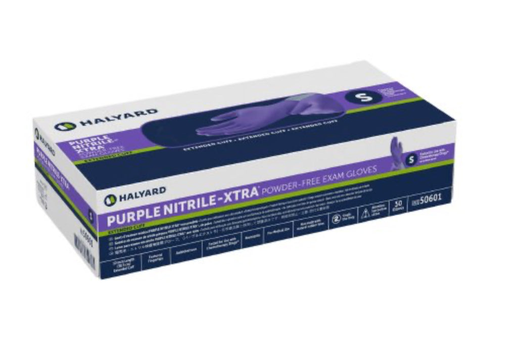 Halyard Purple Nitrile-Xtra™  Powder Free Exam Gloves - 500/Case - Medical Supply Surplus