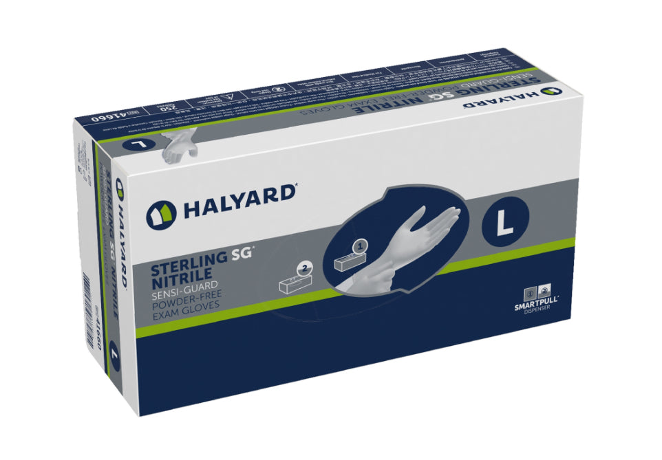 Halyard STERLING SG® Nitrile Standard Powder-Free Exam Gloves - Medical Supply Surplus