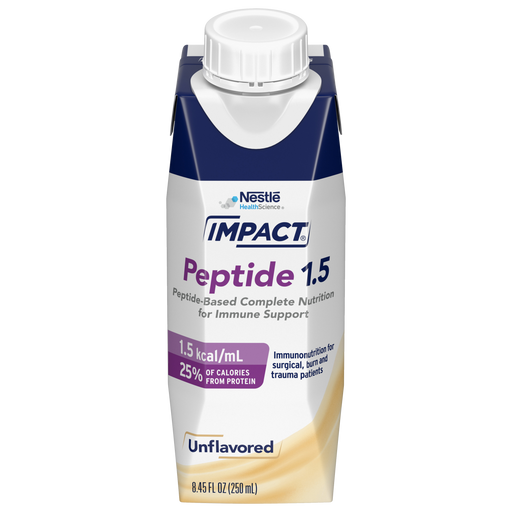 Impact® Peptide 1.5 Unflavored Tube Feeding Formula 250ml - Case of 24 - Medical Supply Surplus