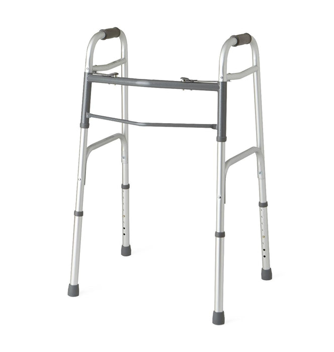 Two-Button Folding Walker without Wheels- MDS864104 - Medical Supply Surplus