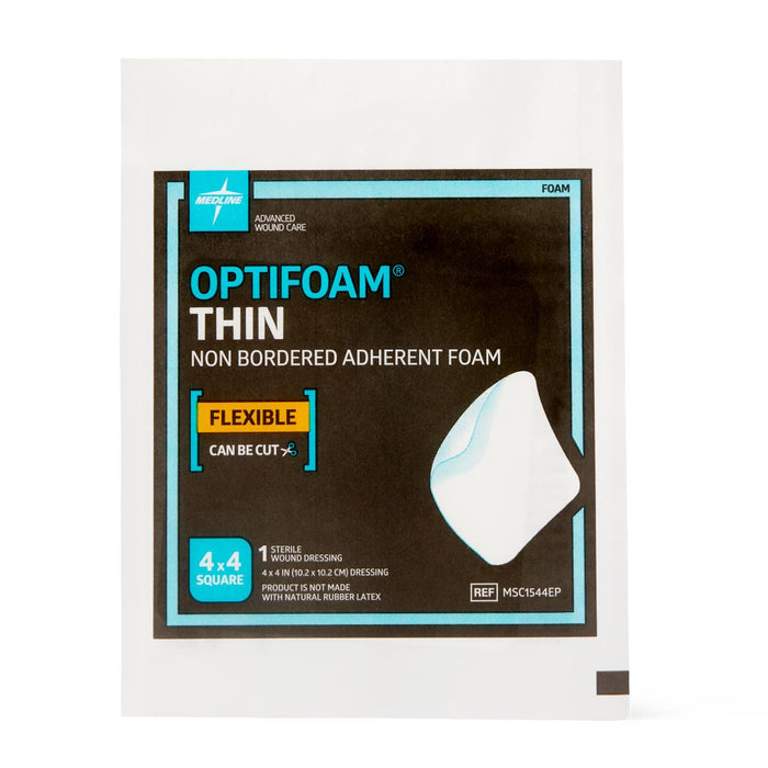 Optifoam Thin 4" x 4" Non Adhesive Foam Dressing - MSC1544EP — Medical ...