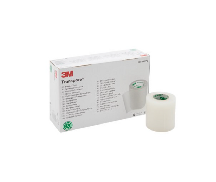 3M™ Transpore™ Transparent 2 Inch X 10 Yard Plastic Medical Tape - Medical Supply Surplus