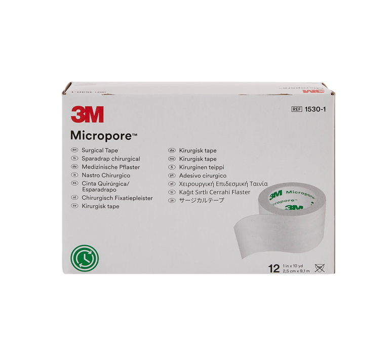3M™ Micropore™ 1" Paper Medical Tape Skin Friendly White NonSterile - Medical Supply Surplus