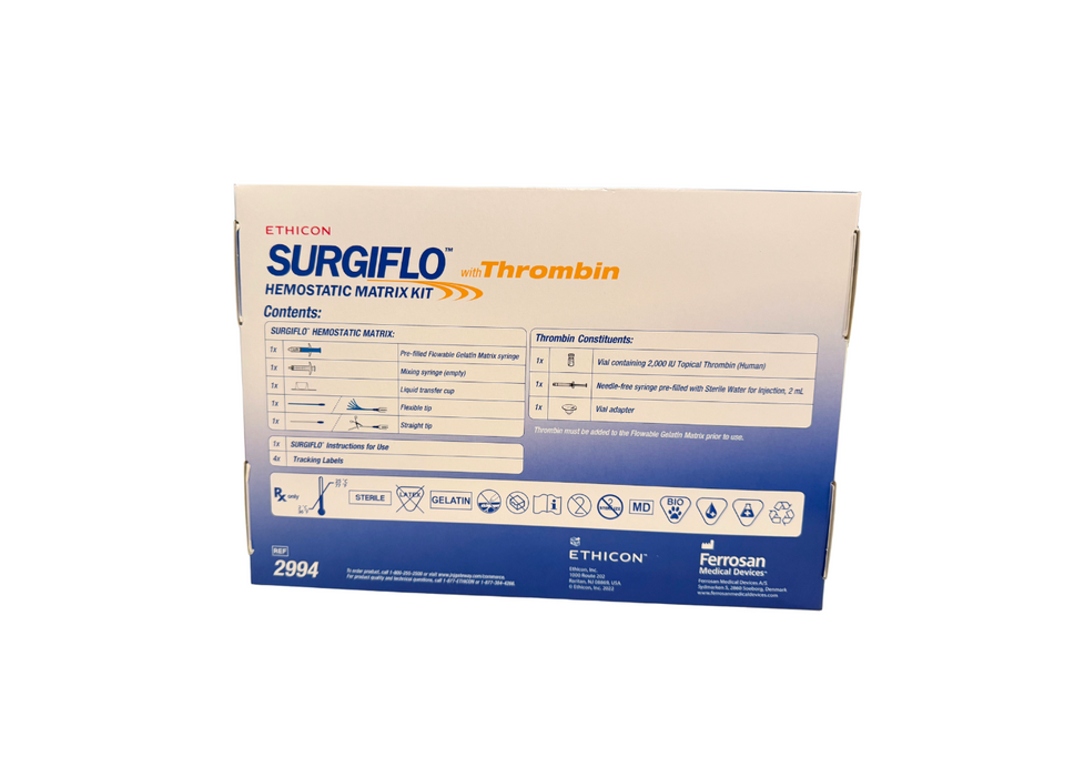 SURGIFLO® 8ml Hemostatic Matrix Kit with Thrombin - 2994 - Medical Supply Surplus