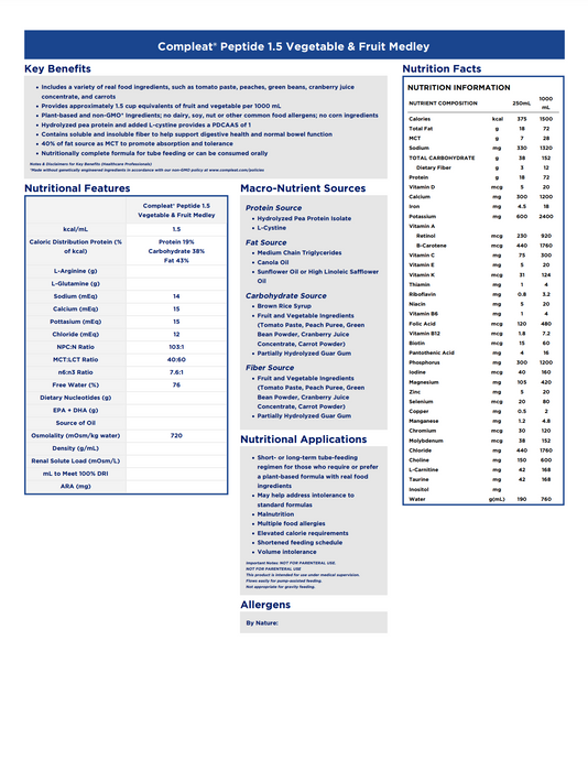 Compleat® Peptide 1.5 Cal Oral Supplement 8.45oz - Case of 24 - Medical Supply Surplus