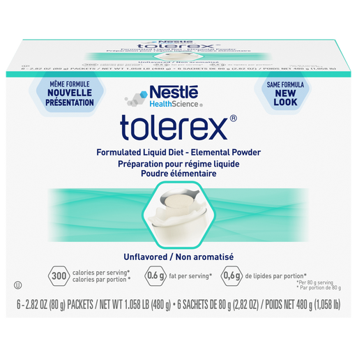 Tolerex® Unflavored Powder Oral Supplement - Box of 6 - Medical Supply Surplus