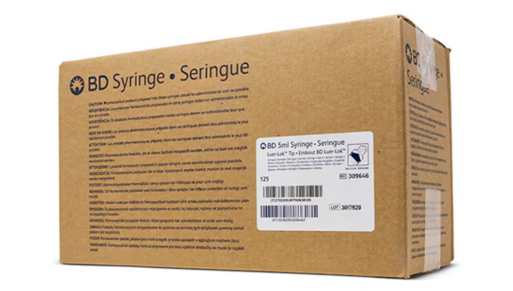 BD Luer-Lok™ 5mL Luer Lock Tip Syringe -309646