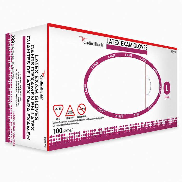 Positive Touch® Powder-Free Latex Exam Gloves - Large