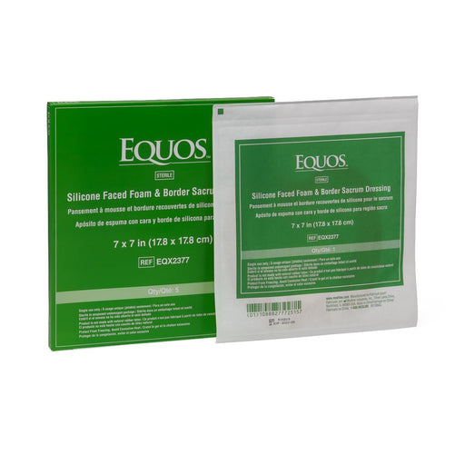 Equos Silicone Faced Foam & Border Sacrum Dressing 7" x 7" - EQX2377 - Medical Supply Surplus