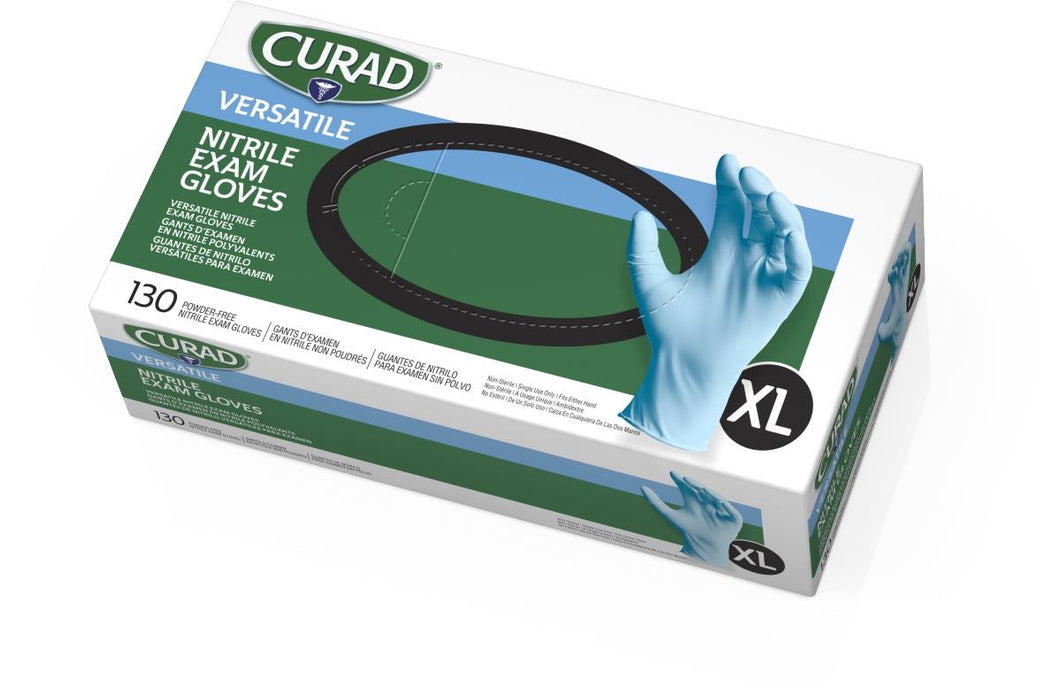 Curad Nitrile Exam Gloves - Latex Free & Powder Free -10 boxes/Case - Medical Supply Surplus