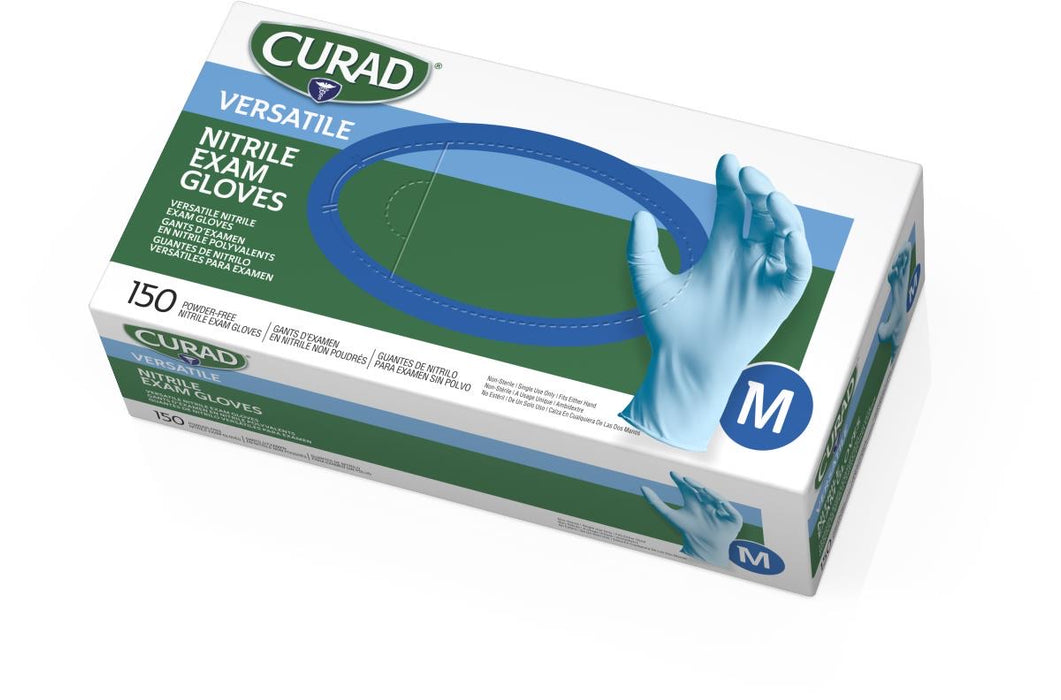 Curad Nitrile Exam Gloves - Latex Free & Powder Free -150/Box - Medical Supply Surplus