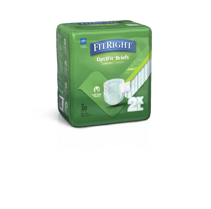 FitRight Plus Incontinence Briefs - Case of 80 - Medical Supply Surplus