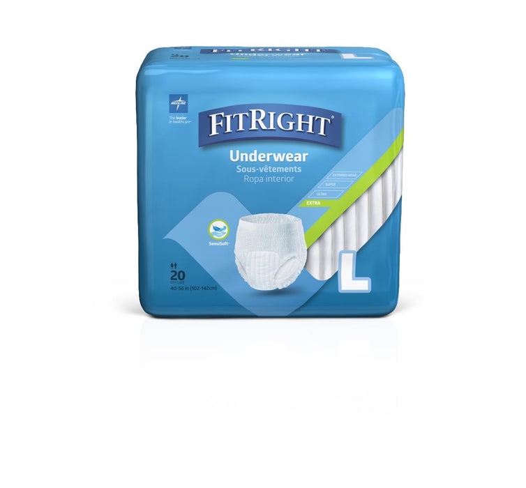 FitRight Extra Incontinence Underwear- Case of 80 - Medical Supply Surplus