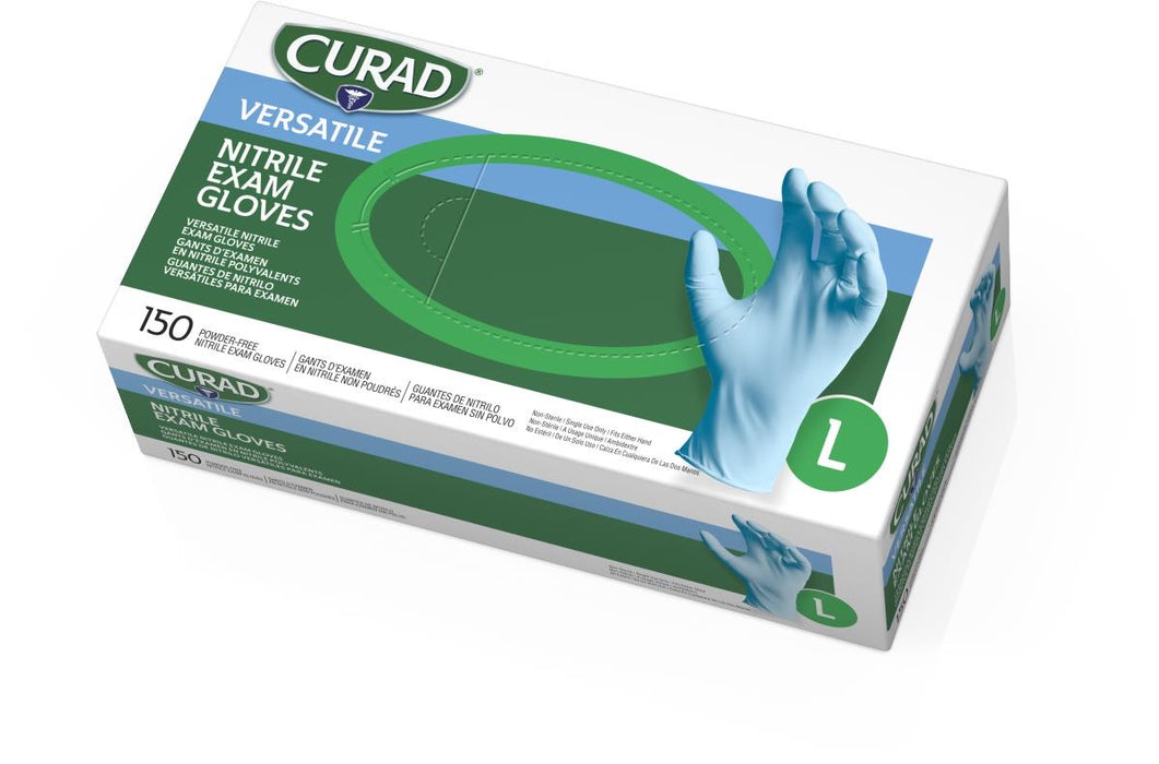 Curad Nitrile Exam Gloves - Latex Free & Powder Free -150/Box - Medical Supply Surplus