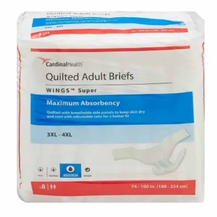 Wings™ Bariatric 3X-Large Incontinence Brief - Case of 32 - 67095