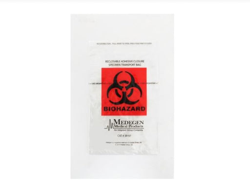 Mckesson Biohazard Specimen Transport Bag with Document Pouch 6" x 9" - Case of 1000 - Medical Supply Surplus