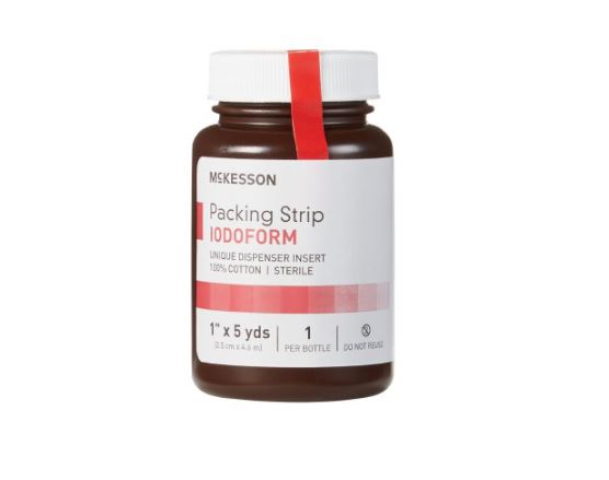 Mckesson Sterile Iodoform Packing Strips 1" x 5 yards - Medical Supply Surplus