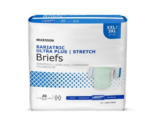 McKesson Ultra Plus Bariatric Stretch 2XL-3XL Incontinence Briefs - Medical Supply Surplus