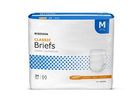 McKesson Classic Light Absorbency Incontinence Briefs - Medical Supply Surplus