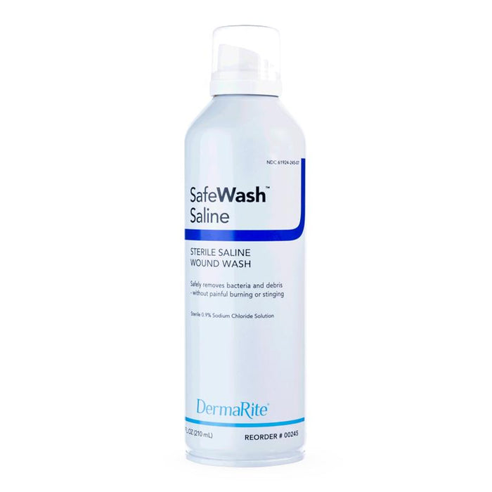 DermaRite SafeWash™ Sterile Saline Wound Wash - 7.1 oz. Spray Can - Case of 12 - Medical Supply Surplus