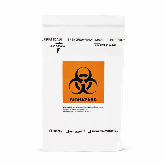 Zip-Style Biohazard Specimen Bags 6" x 9" - Medical Supply Surplus