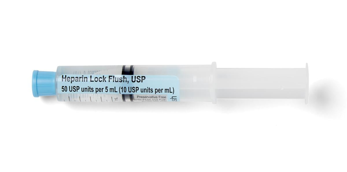 Prefilled Syringe with Heparin 5ML 10 U/ML - Medical Supply Surplus