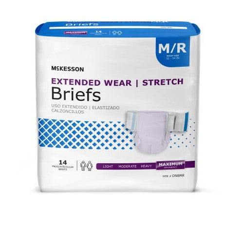 McKesson Extended Wear Stretch Incontinence Briefs - Medical Supply Surplus