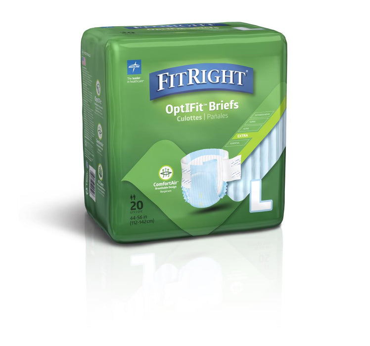 FitRight Extra Incontinence Briefs - Case of 80 - Medical Supply Surplus