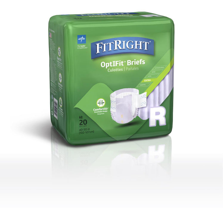 FitRight Extra Incontinence Briefs - Case of 80 - Medical Supply Surplus