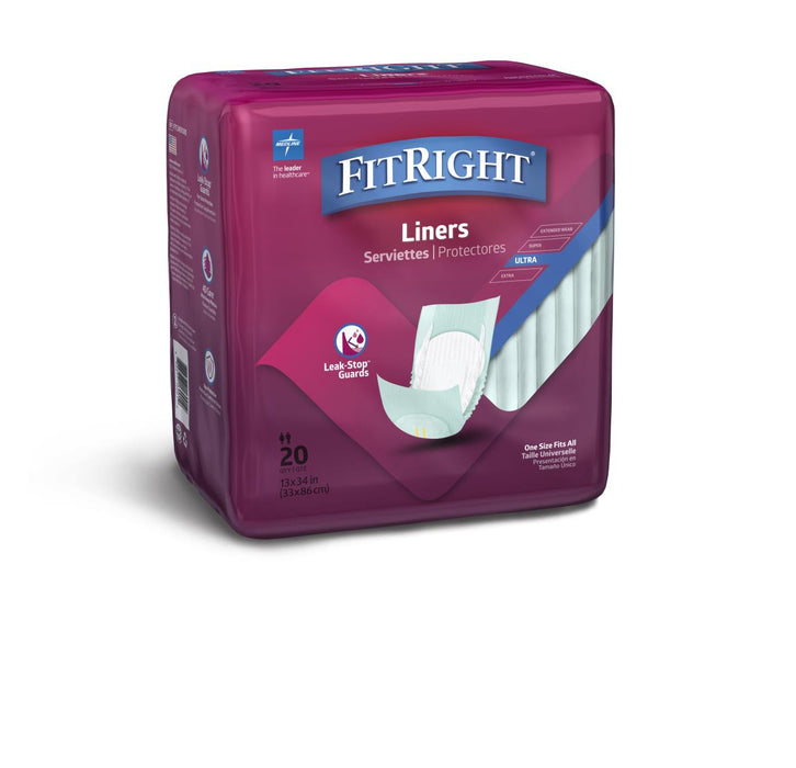 FitRight Incontinence Liners- Case of 80 - Medical Supply Surplus