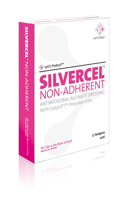SILVERCEL Non-Adherant Antimicrobial Dressing -  2" x 2" - Medical Supply Surplus