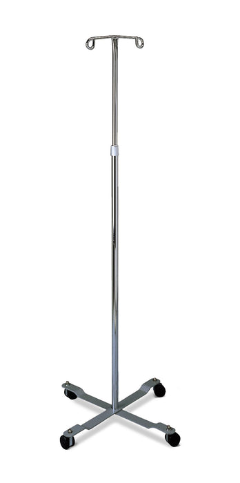 Chrome Four Leg IV Pole - Medical Supply Surplus