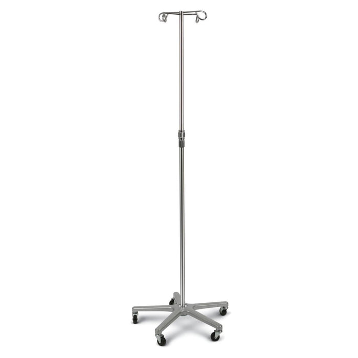 Deluxe Aluminum Five Leg IV Pole - 2/Case - Medical Supply Surplus