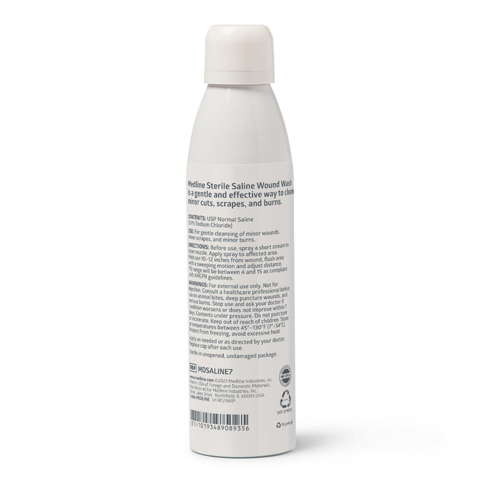 Medline Saline Wound Wash - 7.1 oz. Spray Can - Case of 12 - Medical Supply Surplus