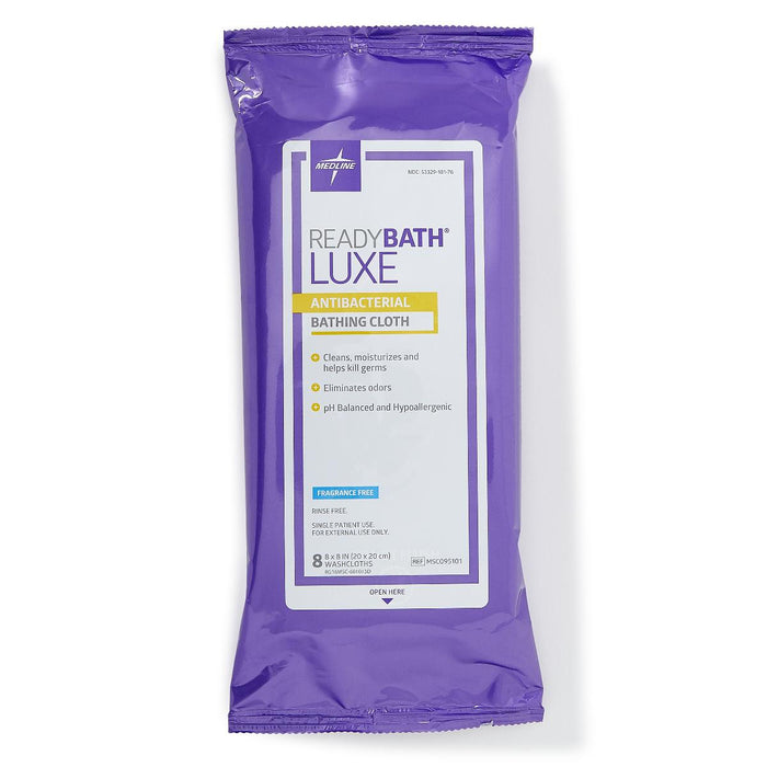 ReadyBath Luxe Antibacterial Total Body Cleansing Wipes - 8/Pack - Medical Supply Surplus