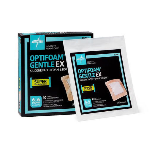 OPTIFOAM GENTLE EX 6" X 6" BORDERED - Medical Supply Surplus