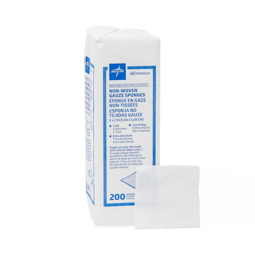 Medline Standard Non-Sterile Non-Woven Gauze Sponges 2" x 2"- NON25223 - Medical Supply Surplus