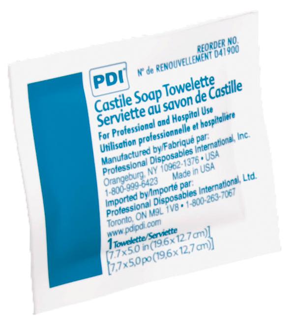 Castile Soap Towelettes - 100/Box - Medical Supply Surplus