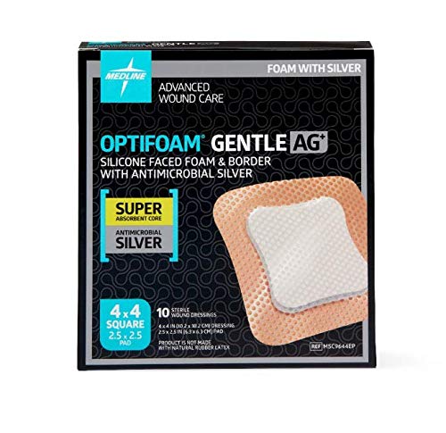 optifoam dressing Medline Gentle EX Silicone-Faced Adhesive Foam Dressings, 4 x 4, 3 Count : Industrial & Scientific Optifoam Adhesive Wound Dressings for