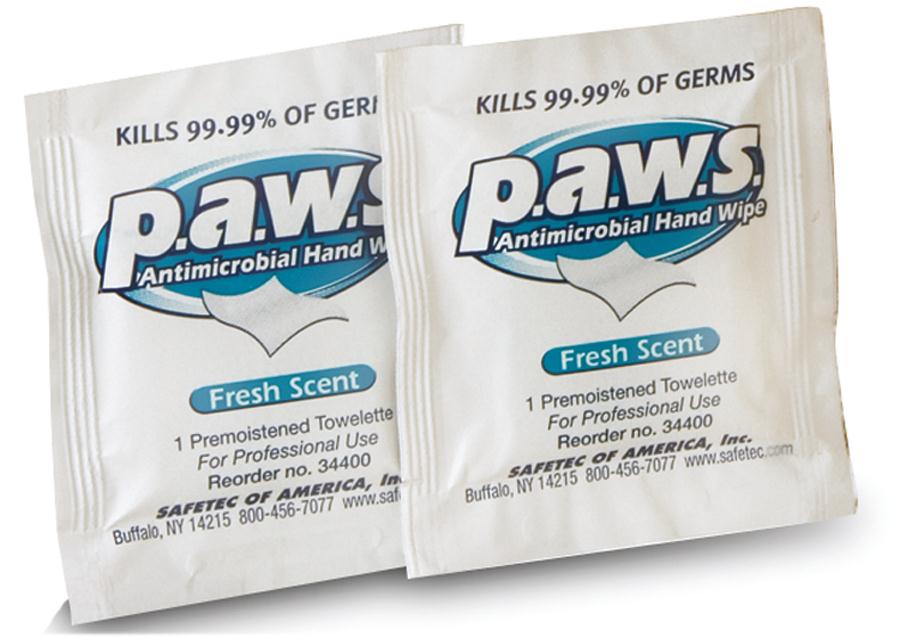 Paws Antimicrobial Hand Wipes- Case of 1000 - Medical Supply Surplus