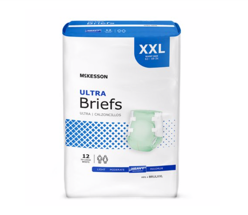 McKesson Ultra Heavy Absorbency Incontinence Briefs - Medical Supply Surplus