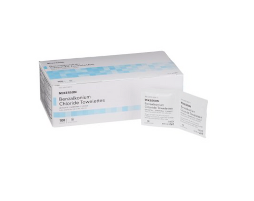 McKesson Sanitizing Skin Wipe BZK (Benzalkonium Chloride) - Case of 1000 - Medical Supply Surplus