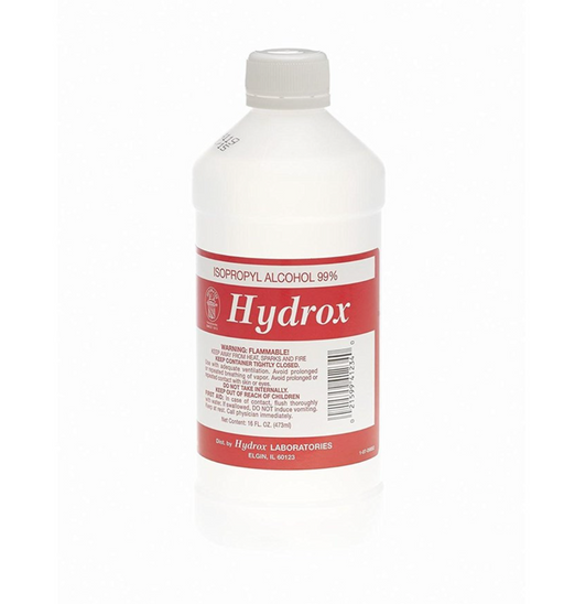 Hydrox Isopropyl 99% Rubbing Alcohol - 16oz Bottles - Case of 12 - Medical Supply Surplus