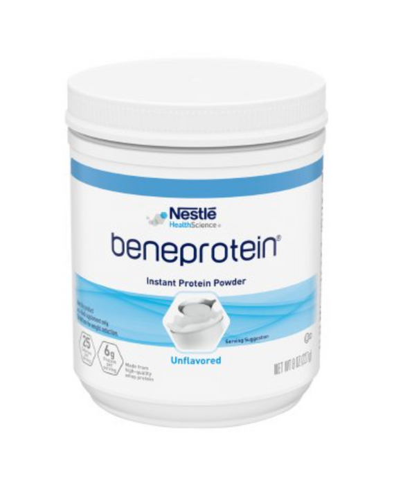 Beneprotein® Unflavored 8 oz. Canister Powder Protein Supplement - Case of 6 - Medical Supply Surplus