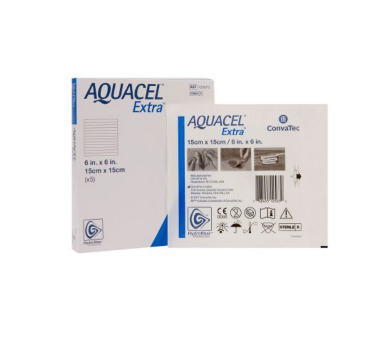 Aquacel® Extra™ Hydrofiber Wound Dressing 6" x 6" - 420673 - Medical Supply Surplus
