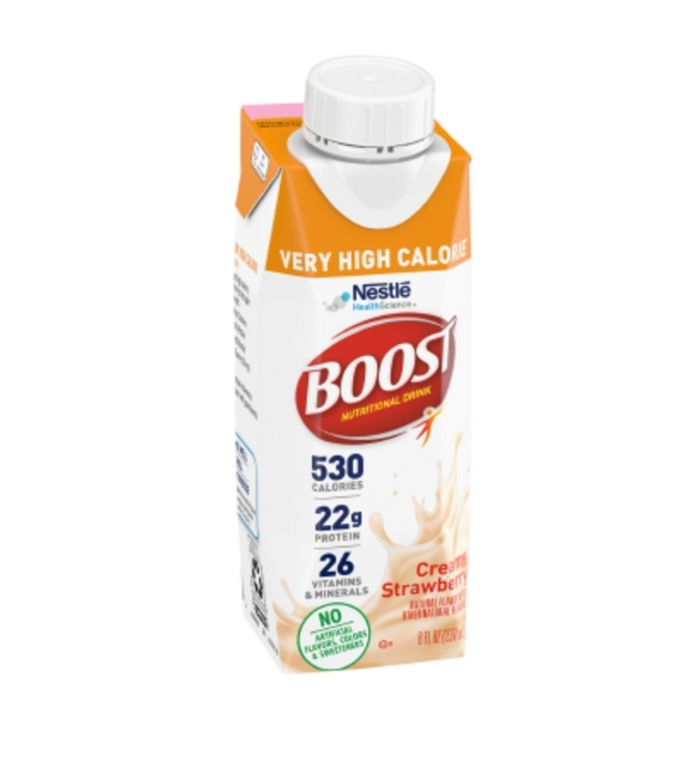 Boost® Very High Calorie Creamy Strawberry Flavor 8oz - Case of 24 - Medical Supply Surplus